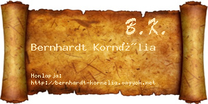 Bernhardt Kornélia névjegykártya